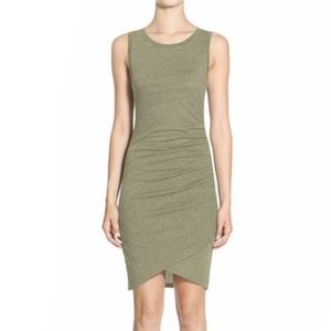 Leith Sunwashed Sleeveless Ruched Bodycon Dress